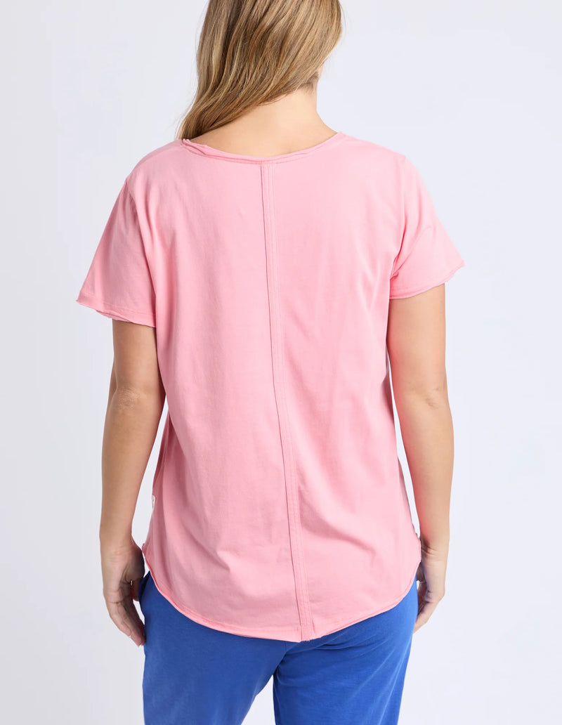 Pima Vee Tee – Charm Pink Women’s Cotton V-Neck T-Shirt