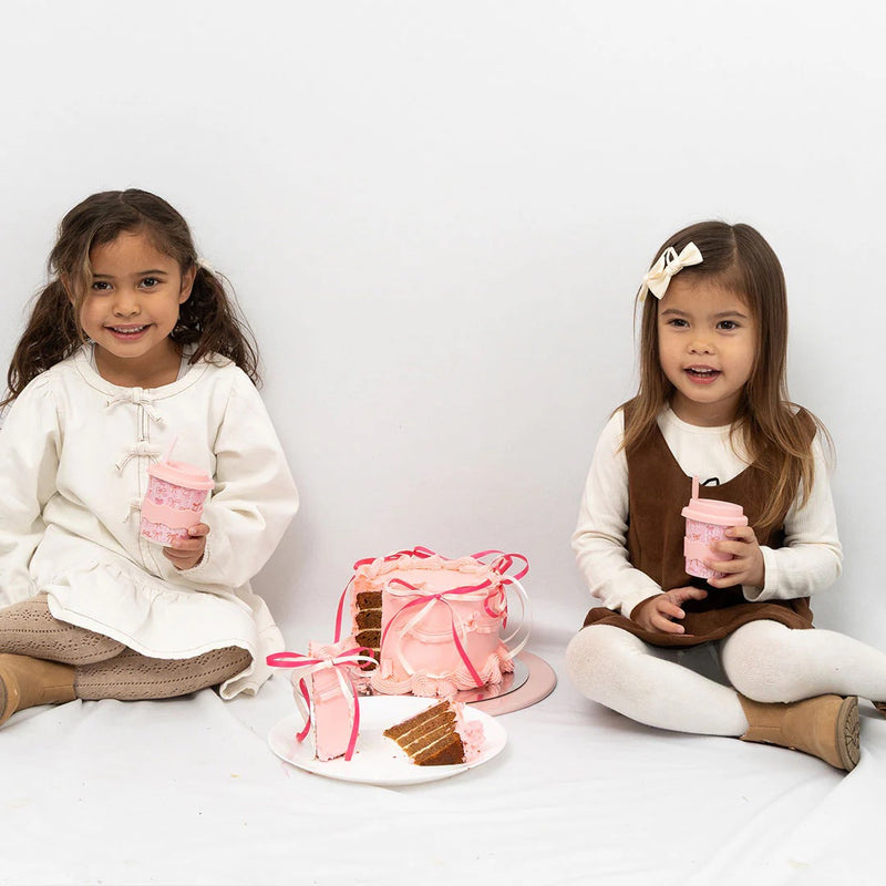 Bows Babychino Cup 8oz – Eco-Friendly Kids Reusable Cup with Straw