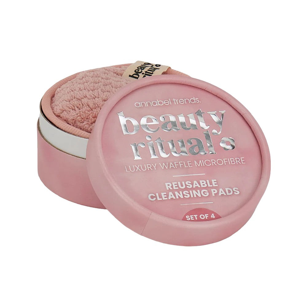 Beauty Ritual Luxury Waffle Cleansing Pads 4pc - Dusty Pink
