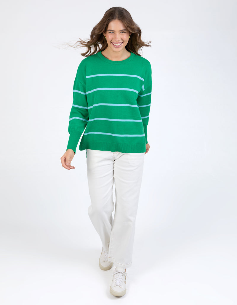 Charli Stripe Knit Pine Green