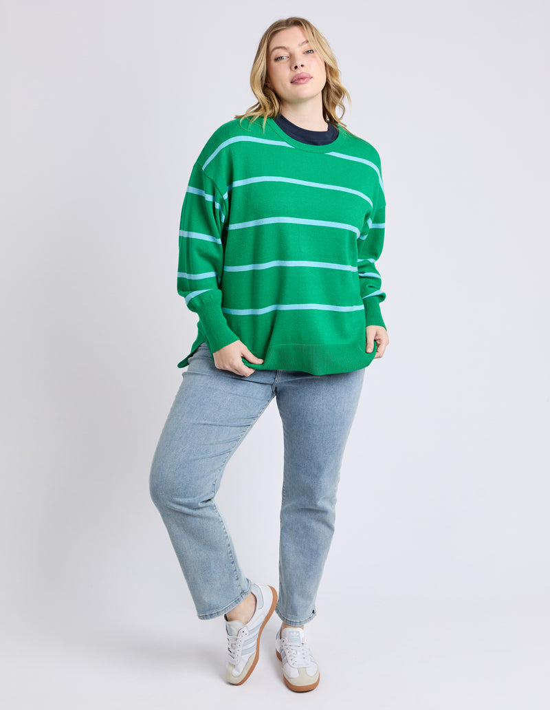 Charli Stripe Knit Pine Green