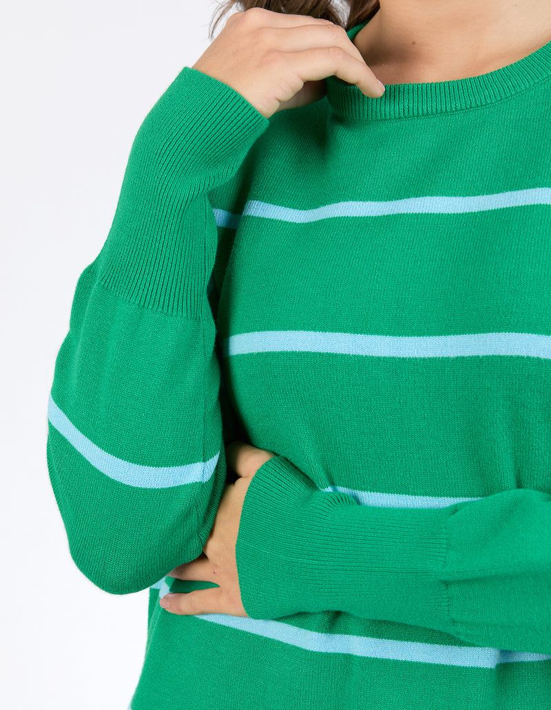 Charli Stripe Knit Pine Green