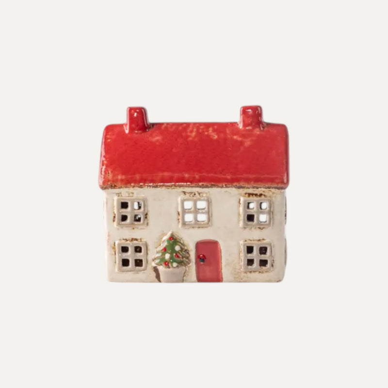 Alsace Tea Light Cottage - Christmas ceramic decor