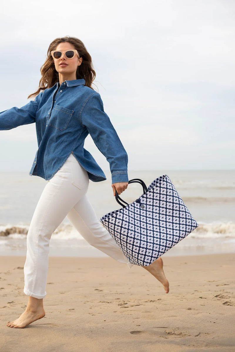 Motif Bag - Navy & White
