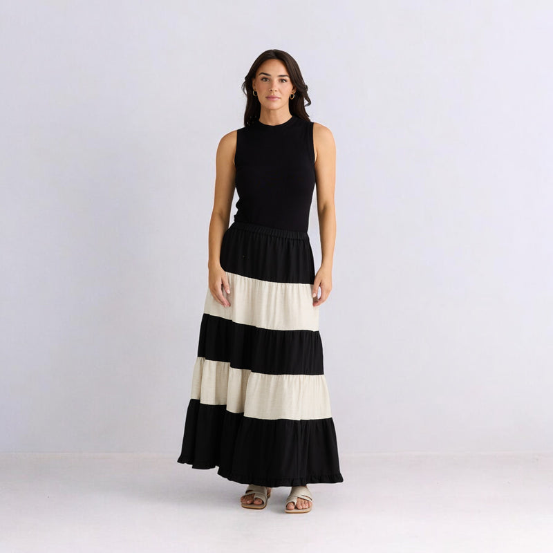 Wonderland Skirt Black w Natural