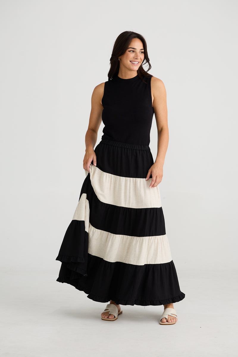Wonderland Skirt Black w Natural