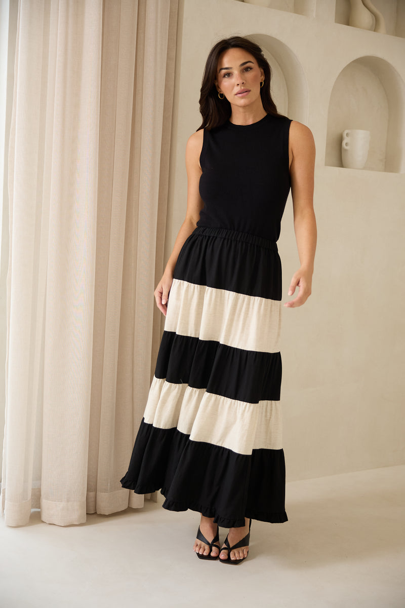 Wonderland Skirt Black w Natural