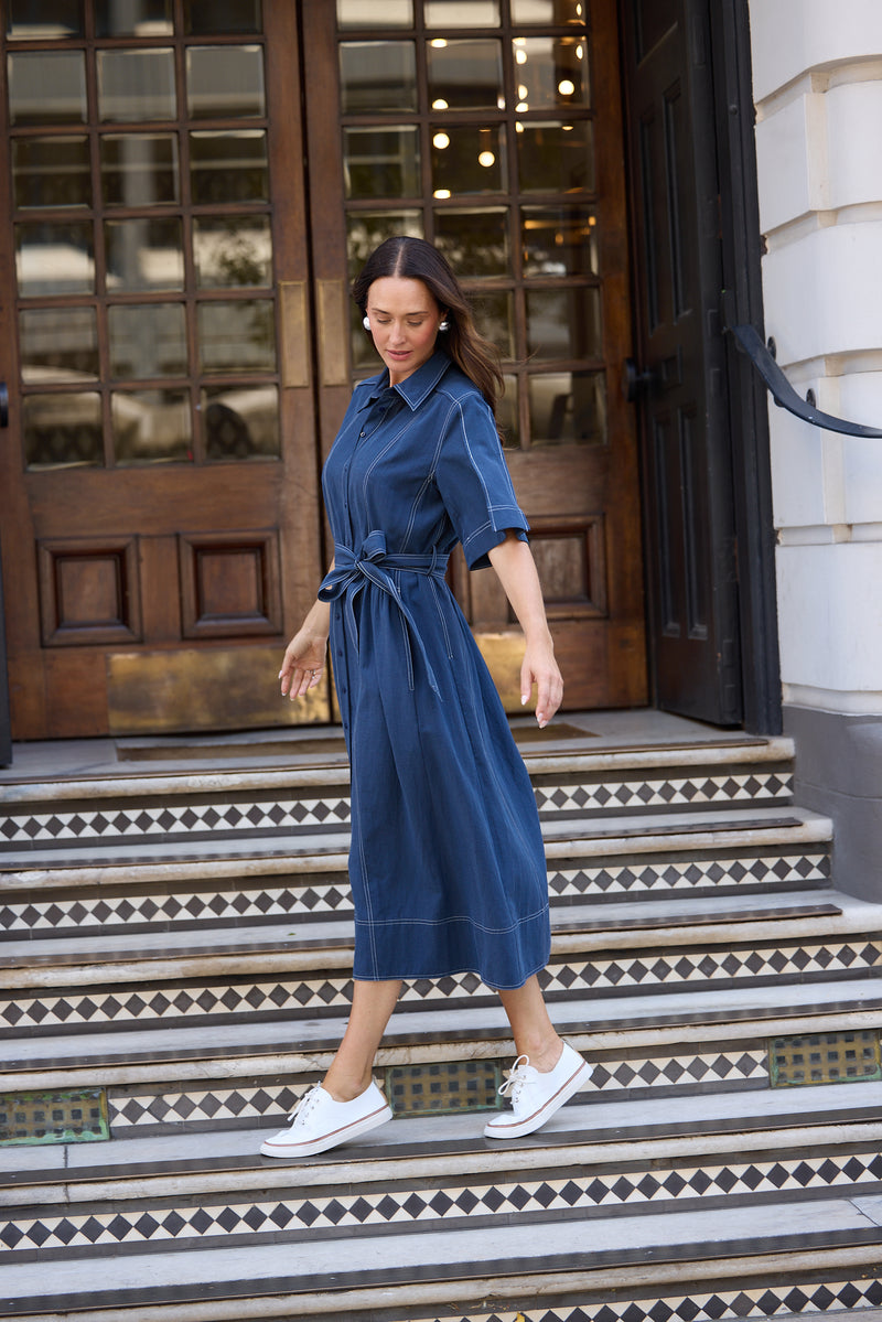 Leo Dress | Navy