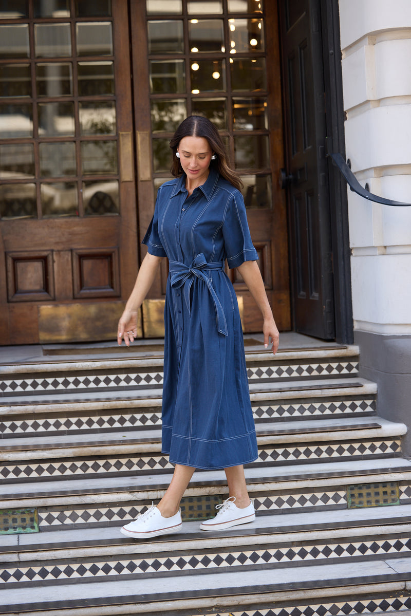 Leo Dress | Navy