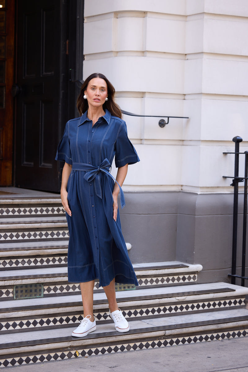Leo Dress | Navy