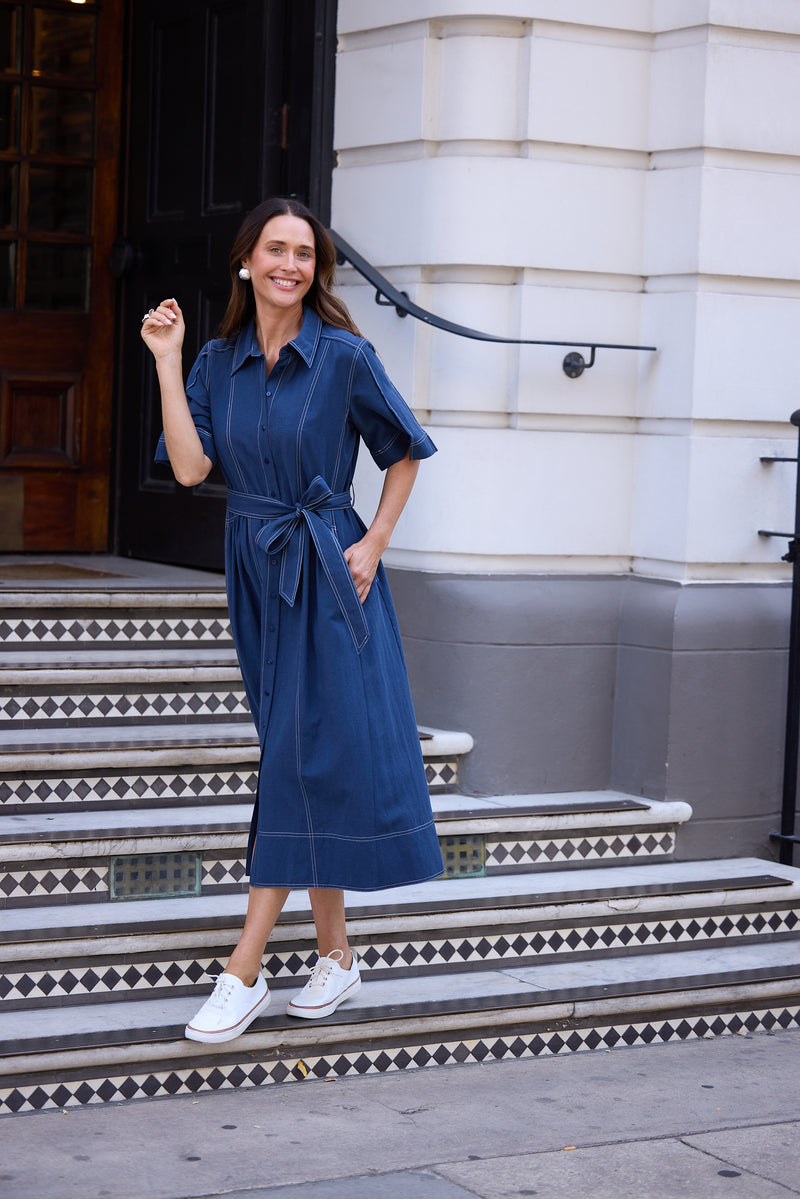 Leo Dress | Navy