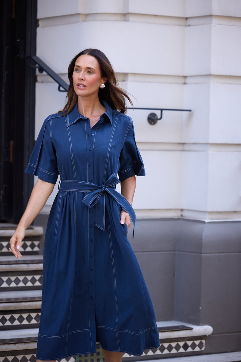 Leo Dress | Navy