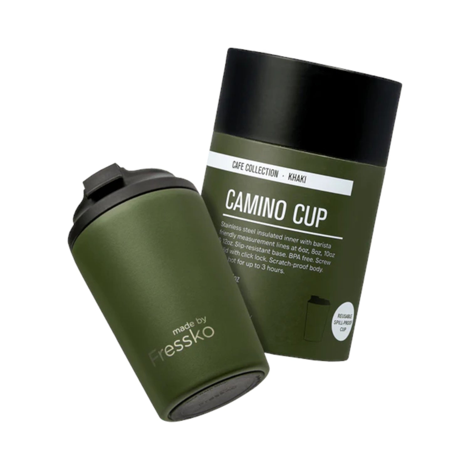 Camino 12oz Reusable Coffee Cup Khaki