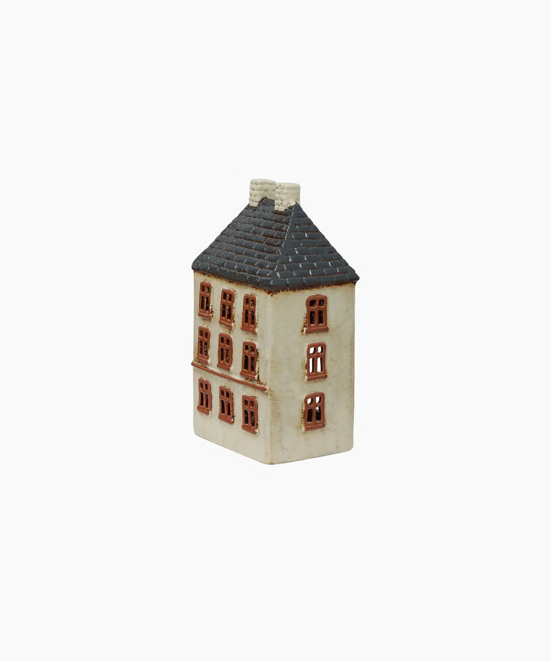 Cotswolds Country Tea Light Estate House – hand-painted ceramic Christmas décor