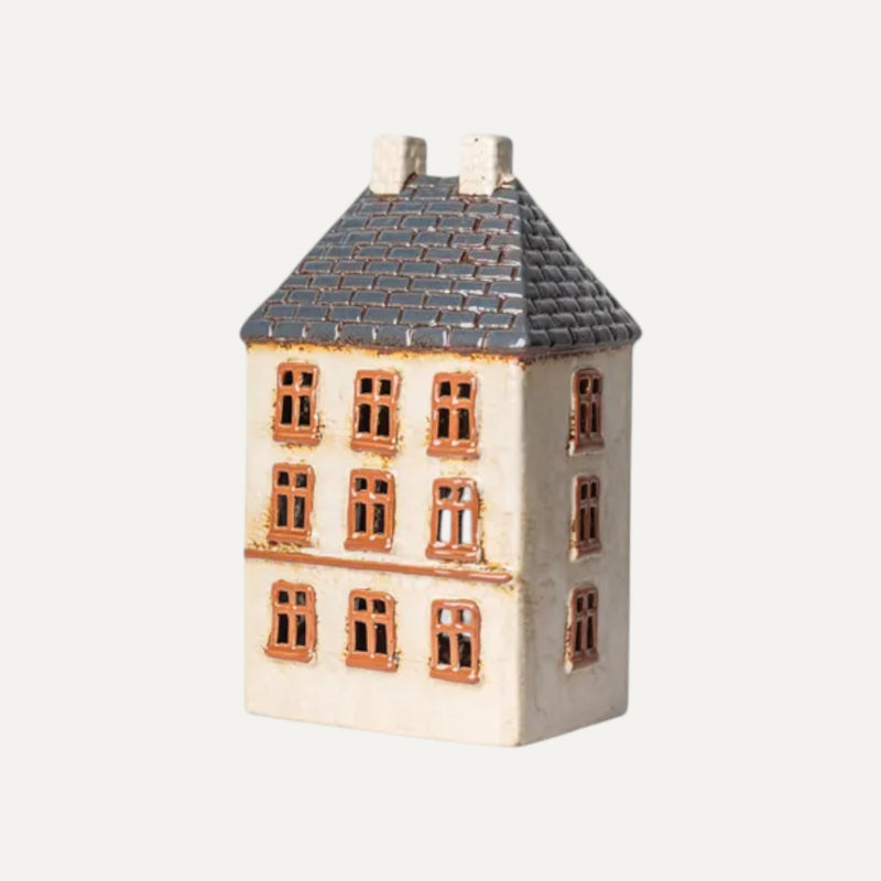 Cotswolds Country Tea Light House - Ceramic Christmas decor