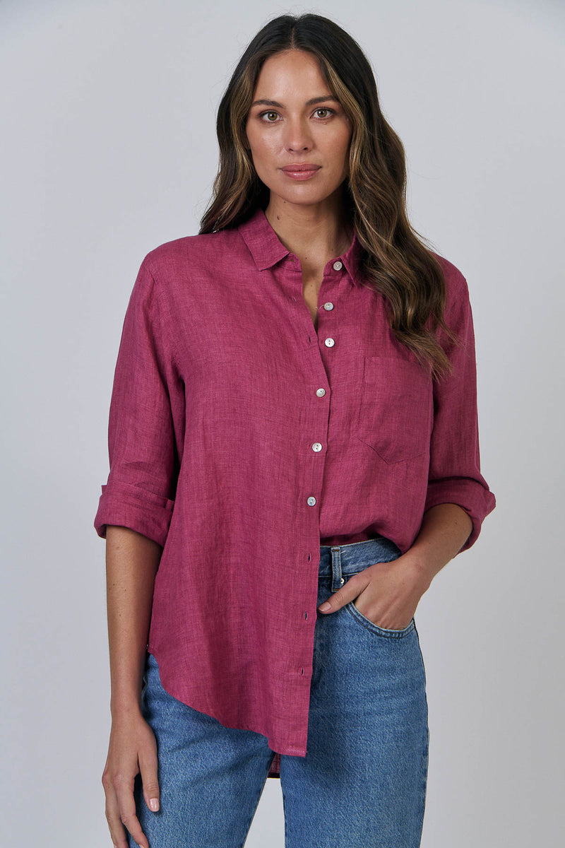 Boyfriend Shirt Bordeaux
