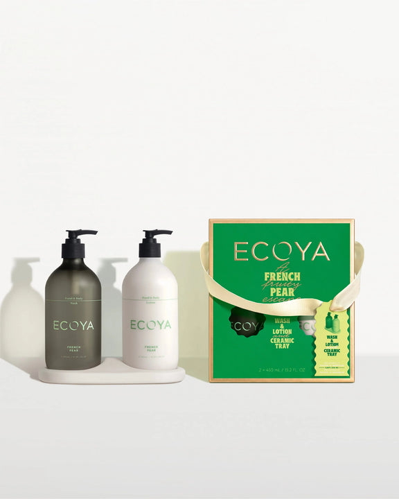 Ecoya French Pear Bathroom Gift Set – Holiday Collection Christmas limited edition