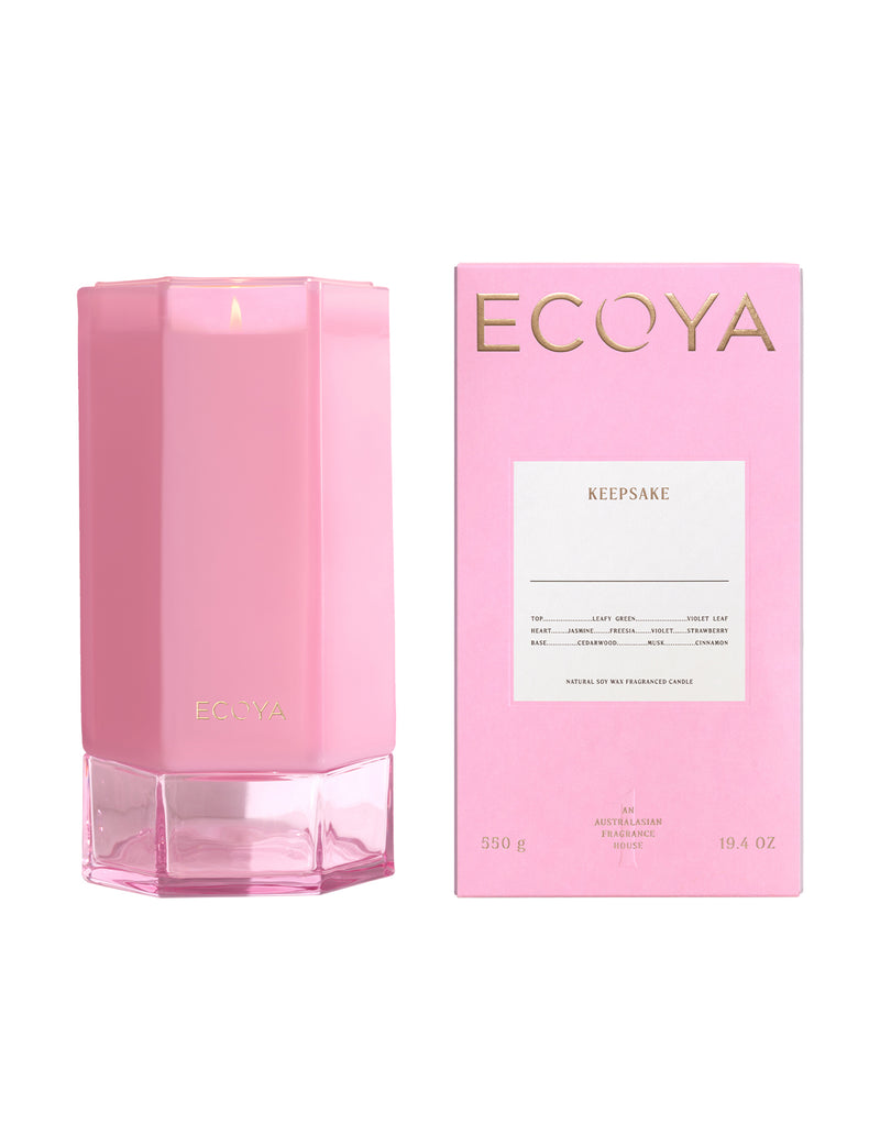 coya Keepsake Candle #1 – luxury fragranced candle in cut glass jar