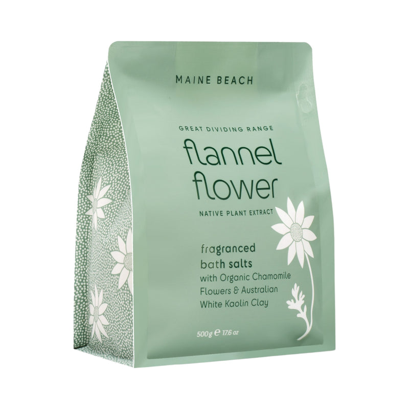 Flannel Flower Bath Salts Pouch 500g