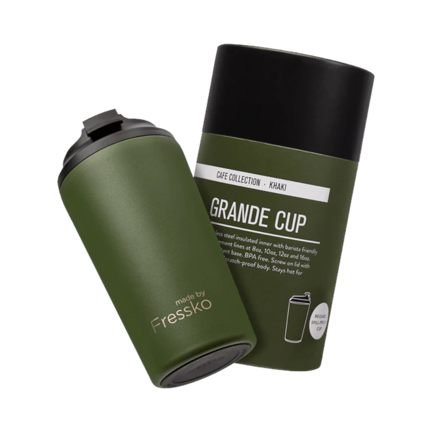 Grande 16oz Reusable Coffee Cup Khaki