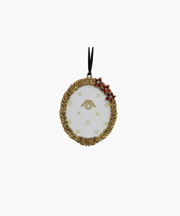 French Country Hanging Oval Frame Joy – gold Christmas decoration