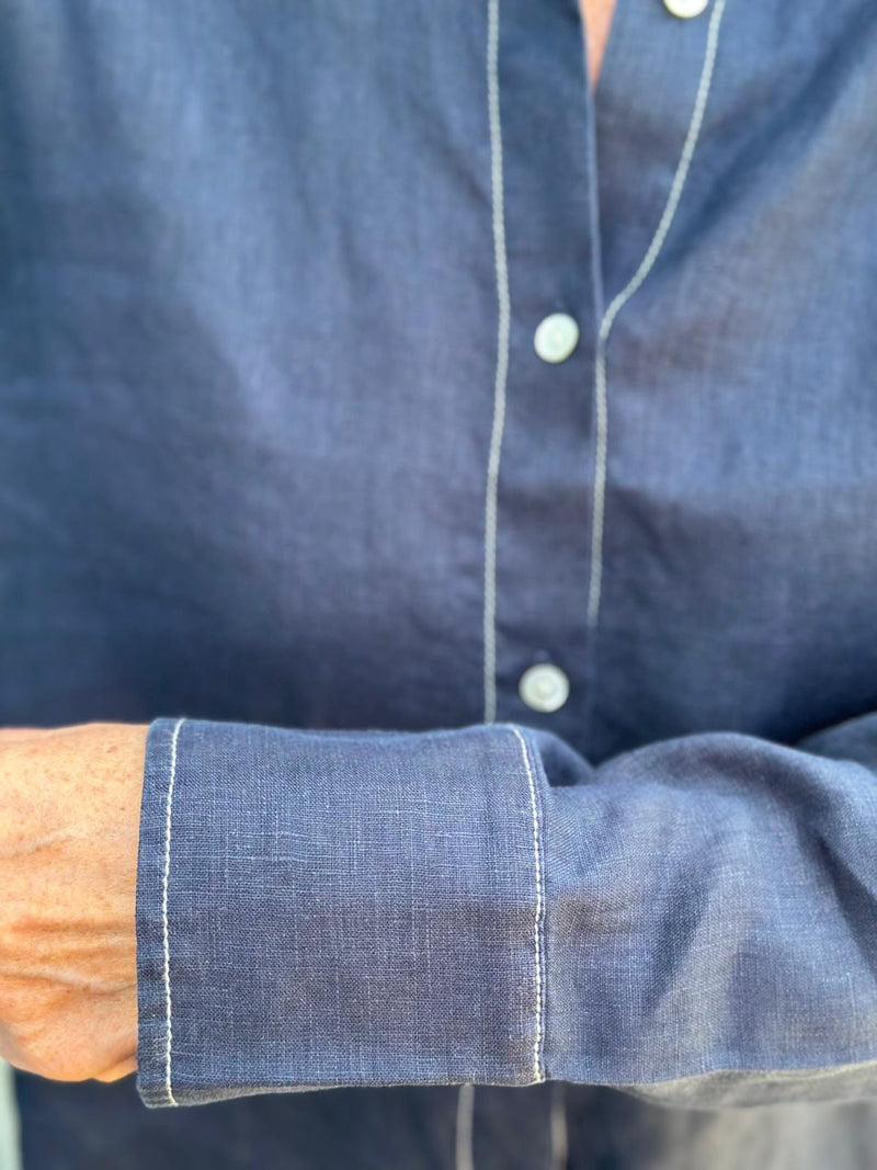 Boyfriend Shirt Navy Marine