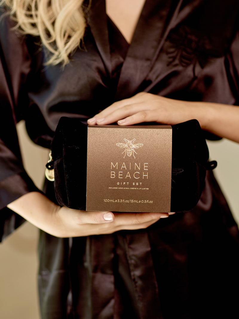 Black Vanity Bag Gift Set Ligurian Honey