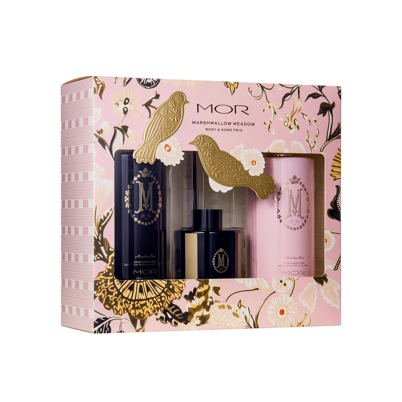 Australian-made Marshmallow Meadow gift set for bath, body and home fragrance