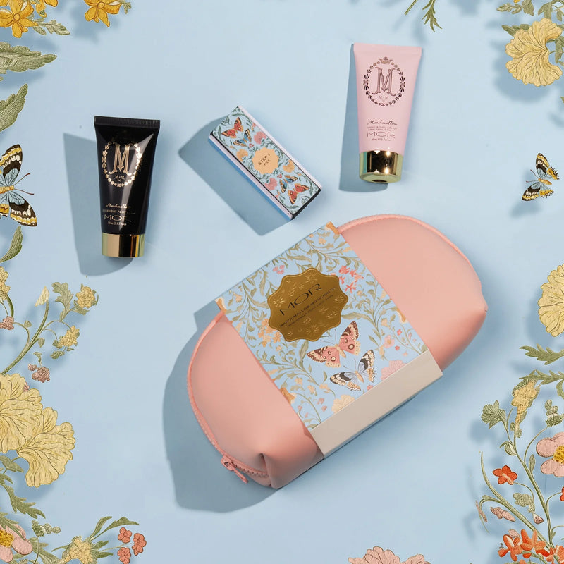 MOR Marshmallow Hand Cream, Overnight Foot Balm and Nail Buffer set