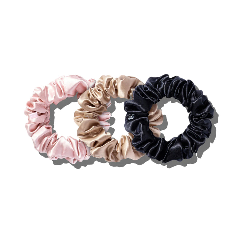 Silk Scrunchies Large Mixed Set Of 3