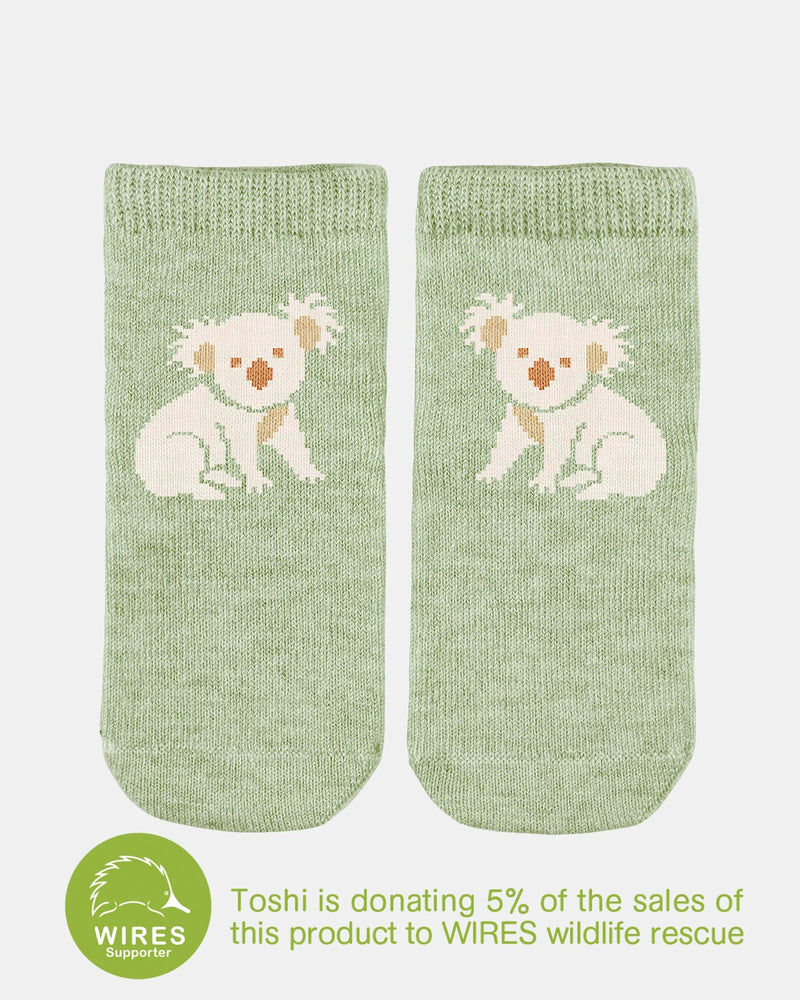Organic Socks Ankle Jacquard/Koala