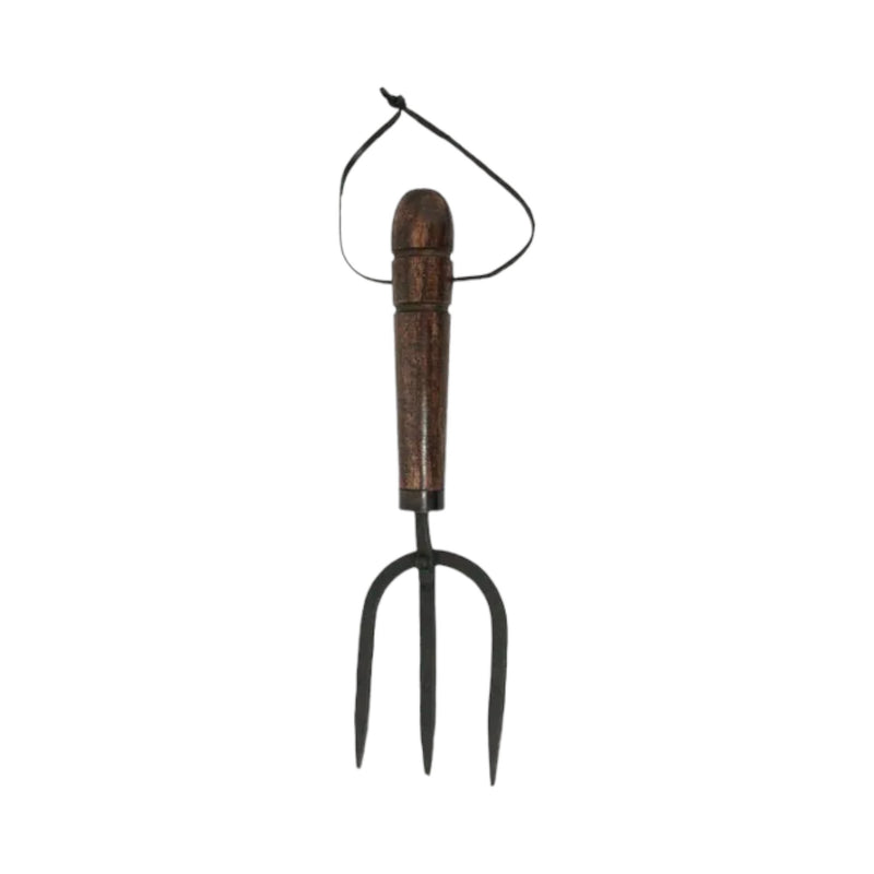 Wooden handle garden fork tool for planting | Stainless steel garden fork with wooden grip