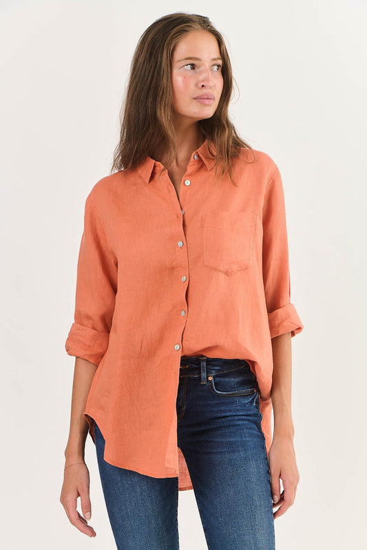 Cannelle Boyfriend Linen Shirt