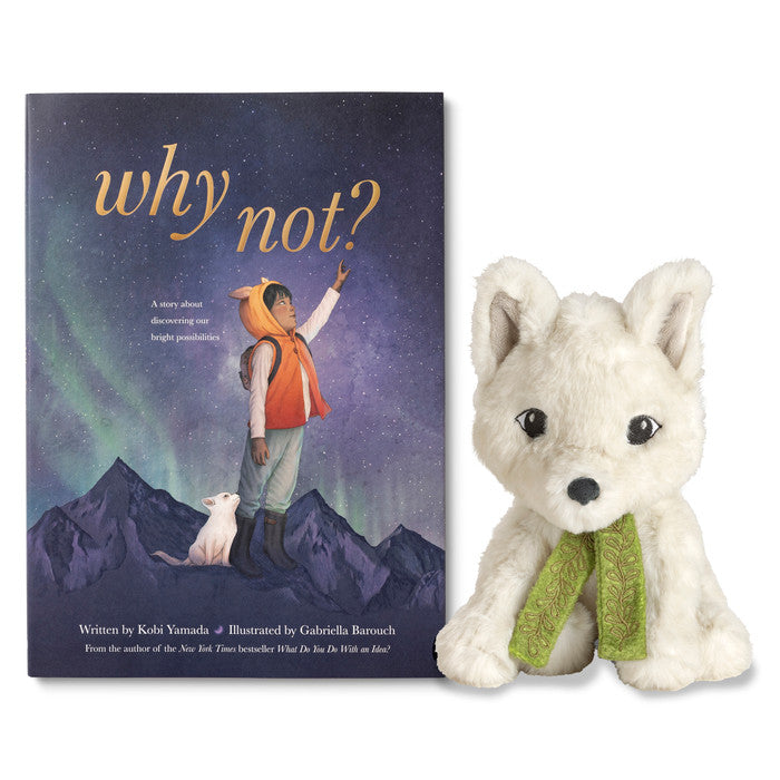 Arctic Fox plush toy inspired by Kobi Yamada’s book Why Not?