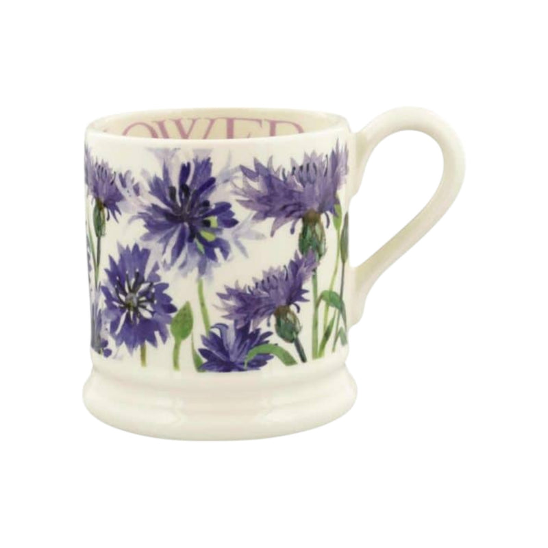 Emma Bridgewater Flowers Cornflower 1/2 Pint Mug with blue floral design