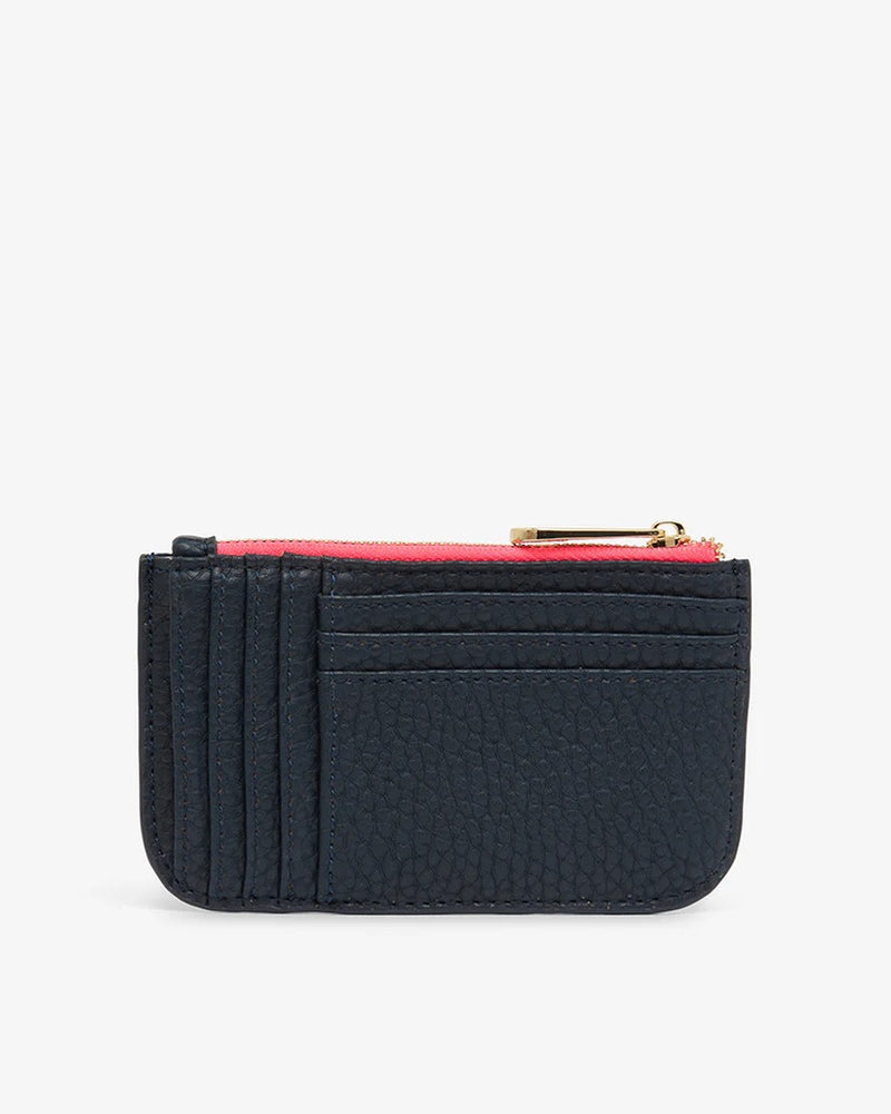 Elms+King Centro recycled PU wallet in Navy.