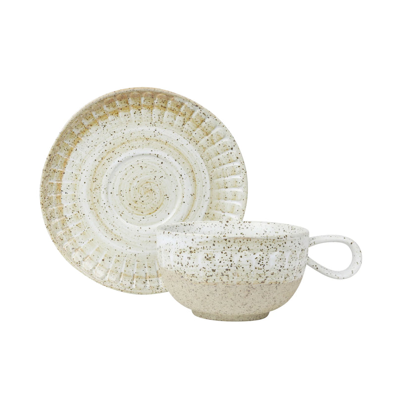 Ceylon Cup & Saucer / White