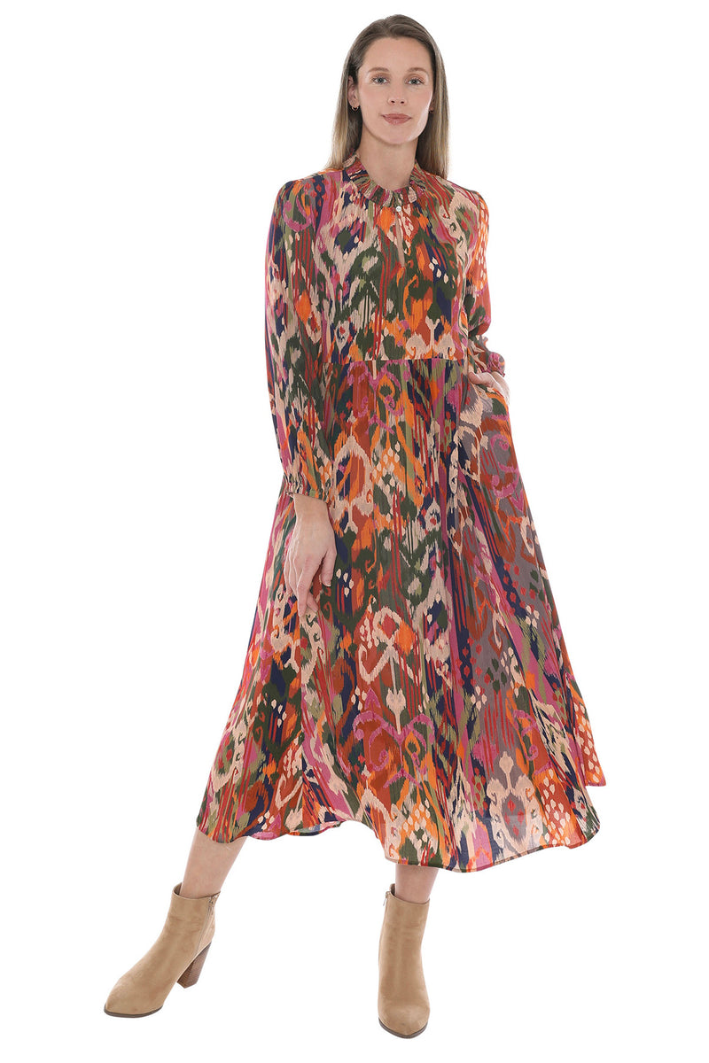Opulant Ikat Dress Multi