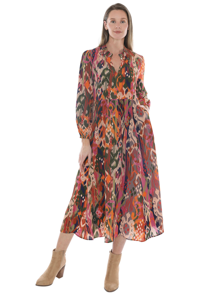 Opulant Ikat Dress Multi