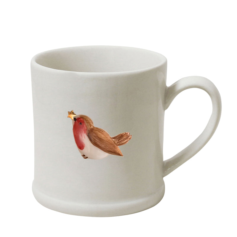 Robert Gordon Red Robin Christmas Mug with gold detailing