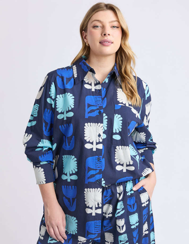 Madeleine Stamer Shirt – Navy | Limited Edition Artist Collaboration