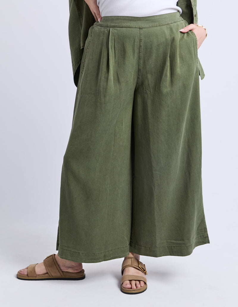 Bliss Culotte | Clover Green Pants
