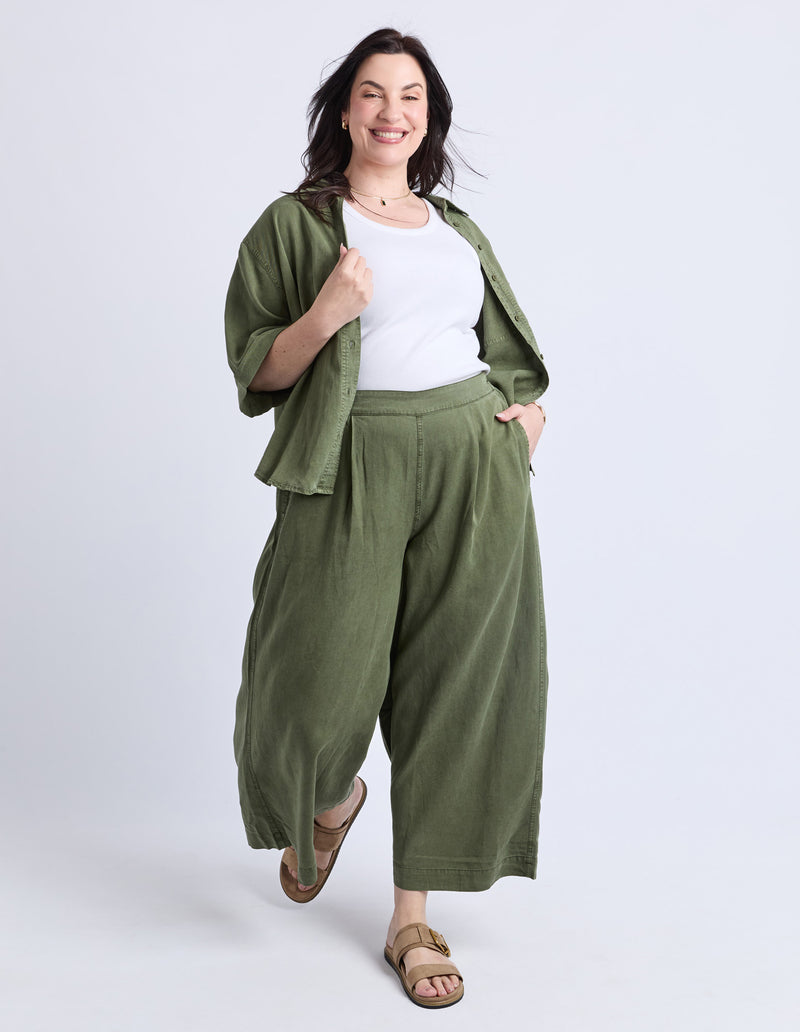 Bliss Culotte | Clover Green Pants
