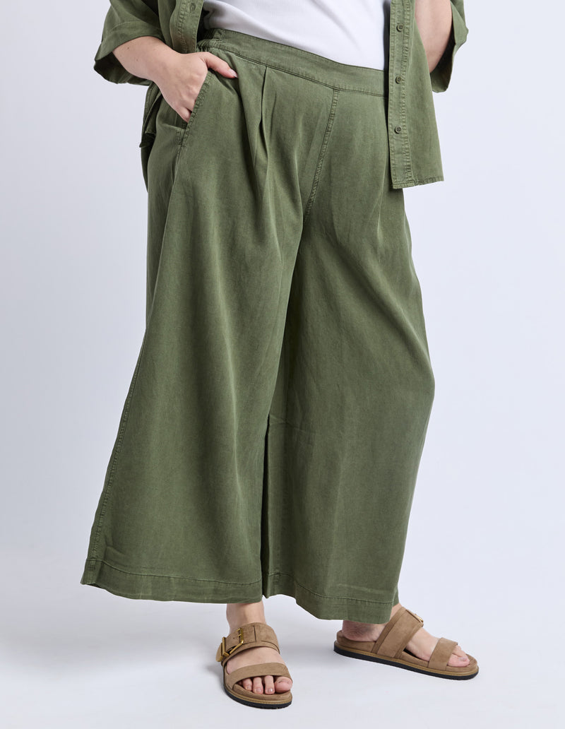 Bliss Culotte | Clover Green Pants