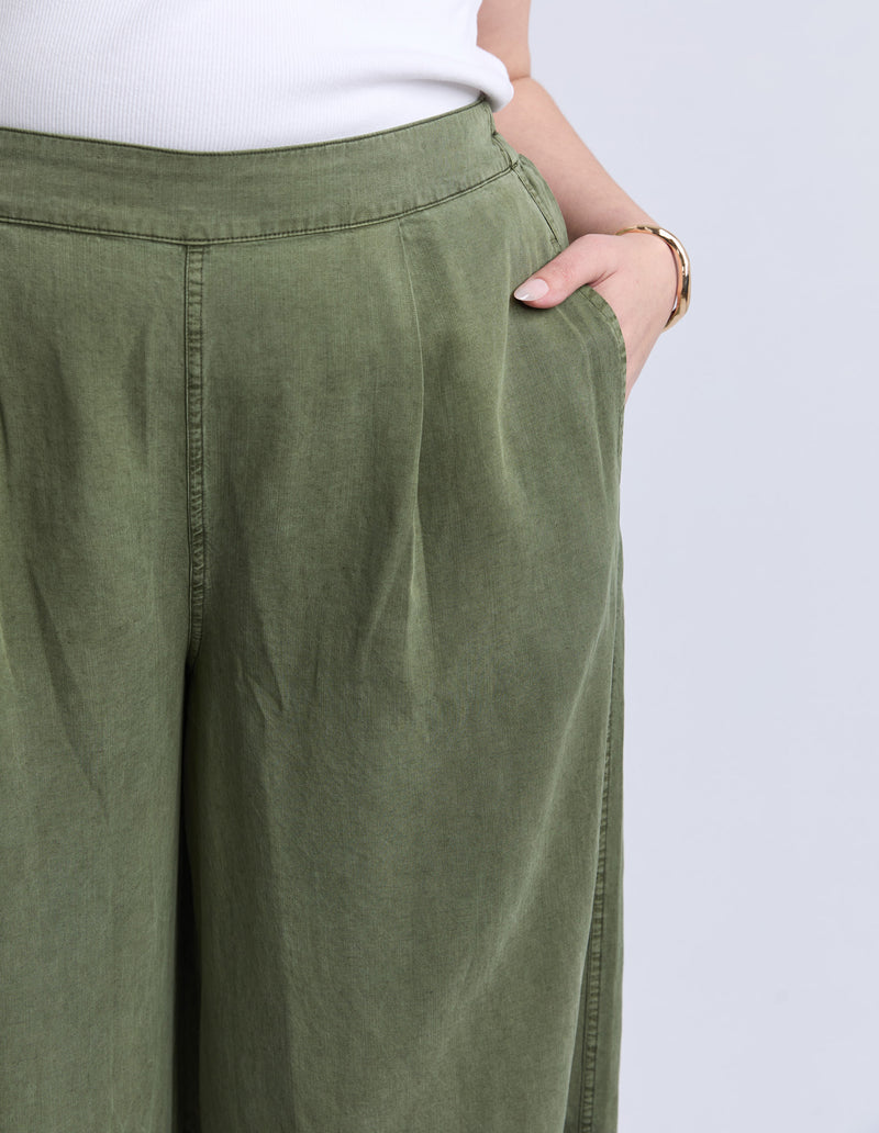 Bliss Culotte | Clover Green Pants