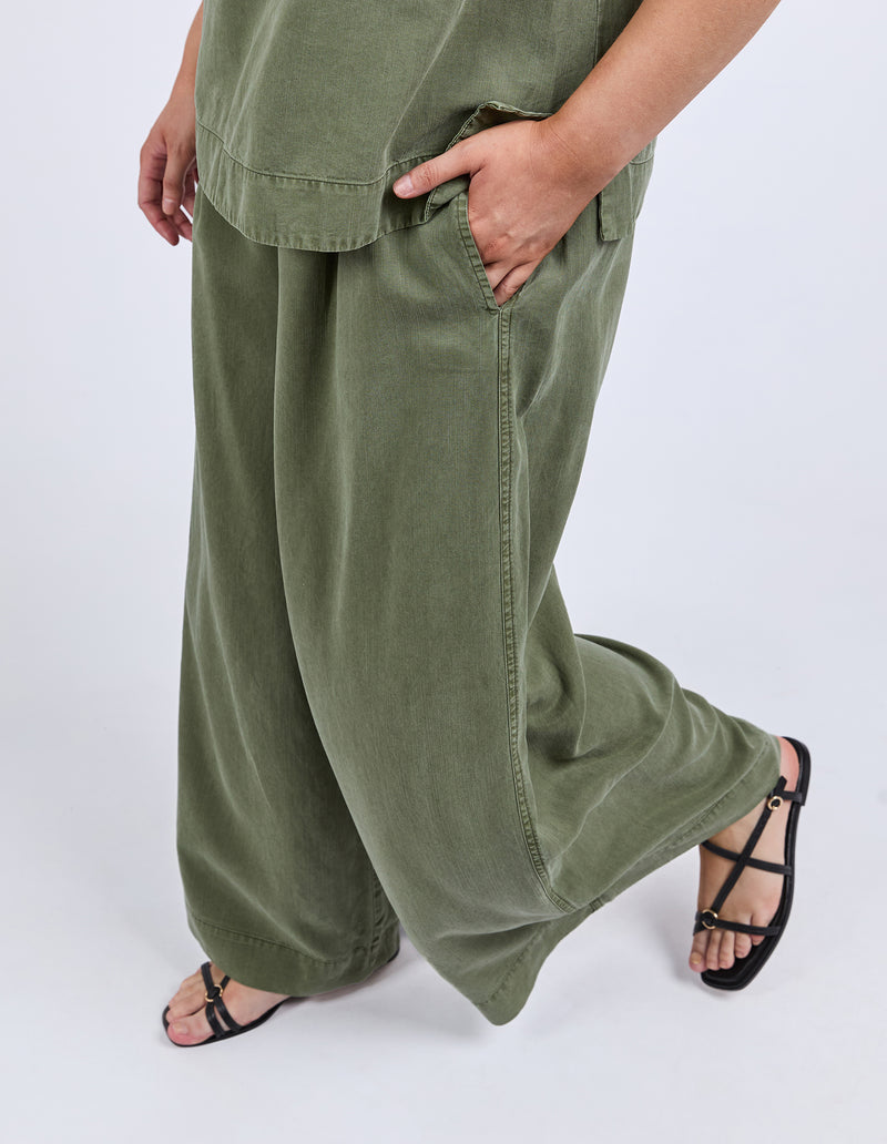 Bliss Culotte | Clover Green Pants
