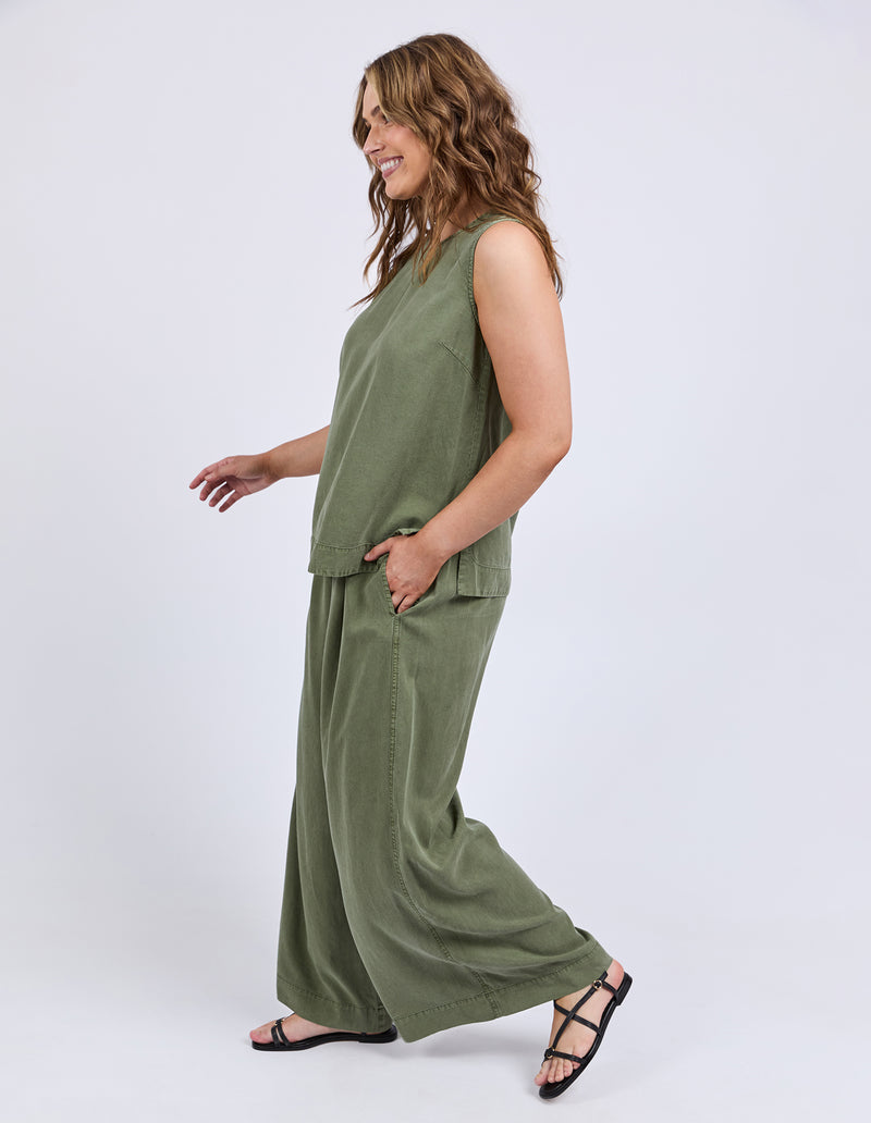 Bliss Culotte | Clover Green Pants
