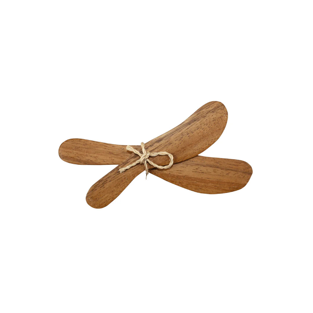 Acacia wood cheese spreaders set for grazing boards and entertaining 