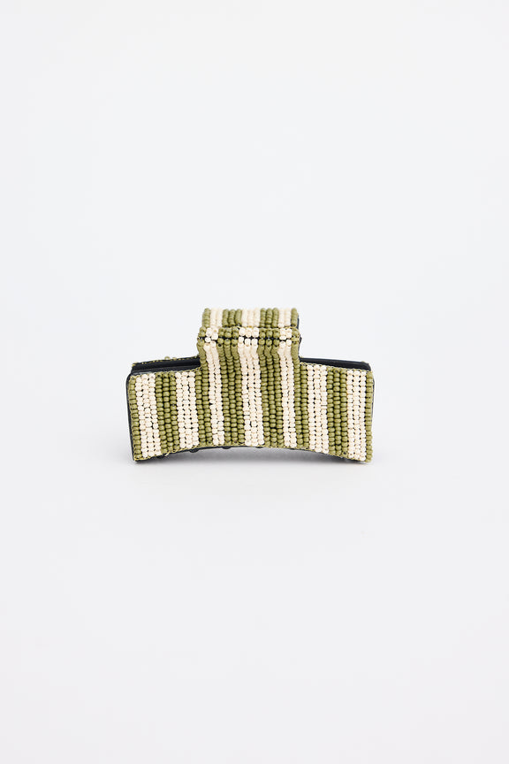 Ainsley Hair Claw close-up beaded design