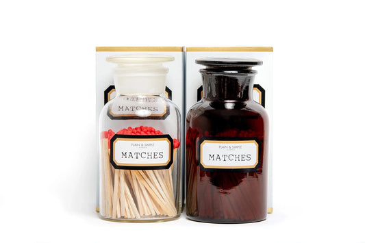 Luxury candle matches in glass bottle